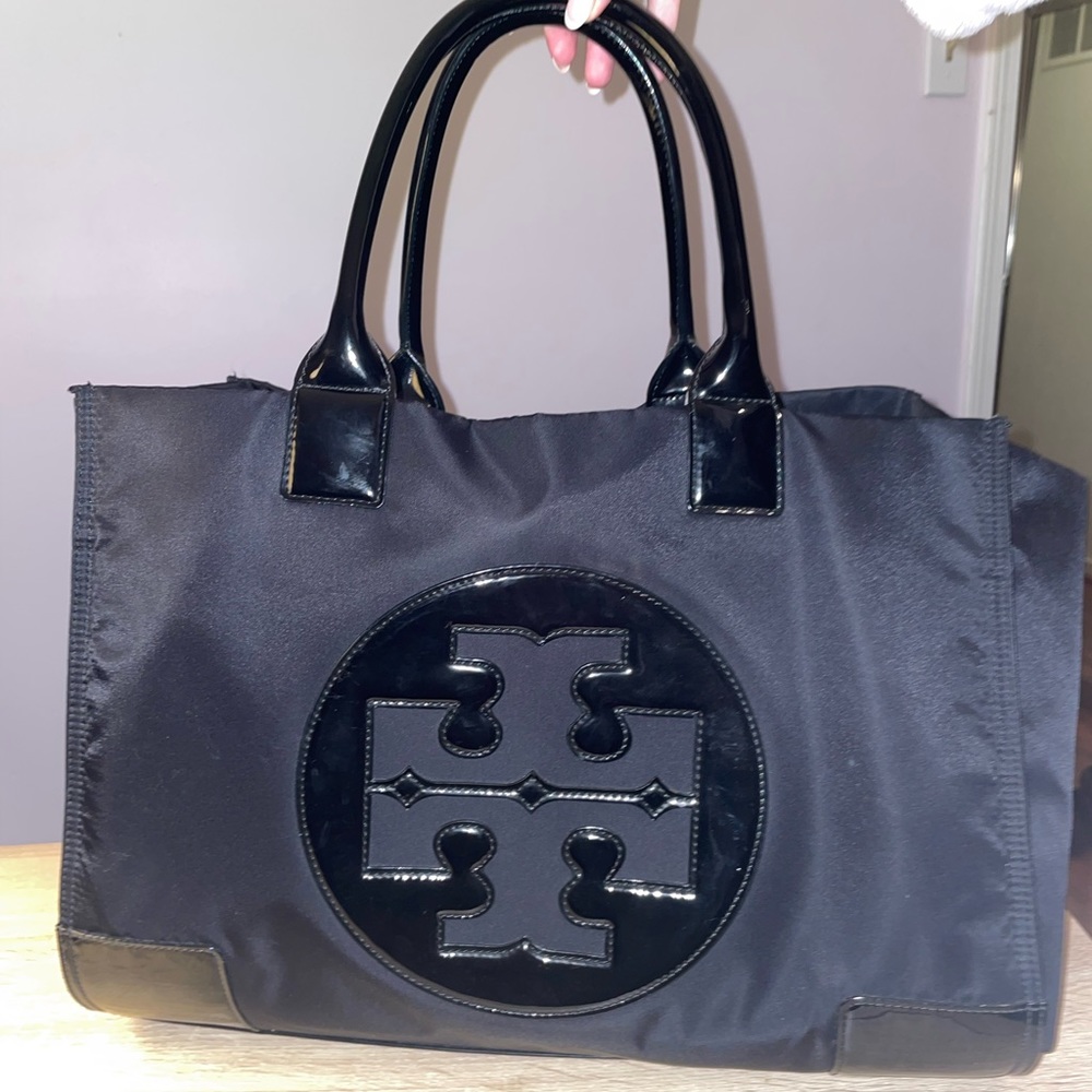 Large Tory Burch ‘Ella’ Patent Nylon Tote